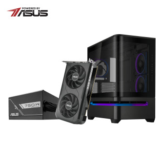 Asus UWM 1 Gaming Chassis/Graphics Card/Power Supply Combo (AP202 ARGB | RTX 5050 | PRIME 750W) | Randcore