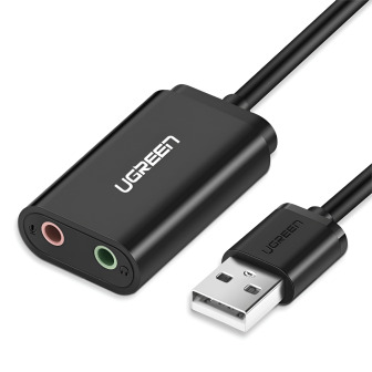 UGREEN USB to 3.5mm External Stereo Sound Adapter - Black | Randcore