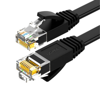 UGREEN NW102 Cat6 U/UTP Flat Ethernet Cable 15m - Black | Randcore