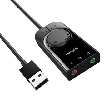 UGREEN CM129-40964 USB-A to 3.5mm External Stereo Sound Adapter - Black | Randcore