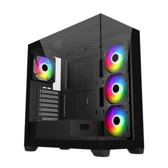 FSP M340 ARGB ATX Gaming Chassis - Black | Randcore