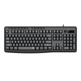 Redragon BK-7366 Full-size Ergonomic Wired Membrane Office Keyboard - Black | Randcore