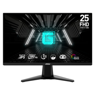 MSI G255F 25" Gaming Monitor 1920x1080 (FHD) Rapid IPS 1ms 180Hz Adaptive Sync HDMI Displayport Black | Randcore