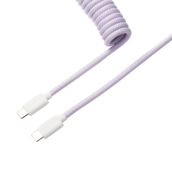 Keychron Coiled Aviator Cable - Light Purple/Straight | Randcore