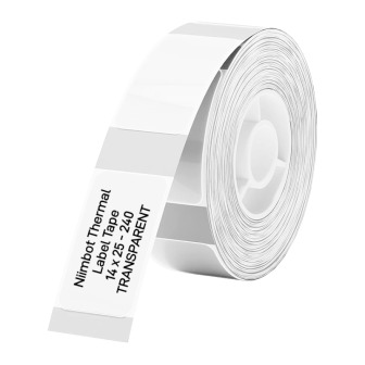 NIIMBOT D11/D110/D101/H1S Thermal Label 14x25mm - 240 Labels Per Roll - Transparent | Randcore