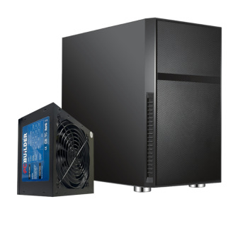 PCBuilder Black Box Micro-ATX Chassis + 300W PSU | Randcore