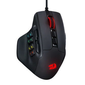 REDRAGON Aatrox 6200DP RGB MMO Gaming Mouse - Black | Randcore
