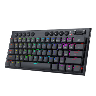 REDRAGON Horus Mini 61Key Red Switch RGB Low Profile Gaming Mechanical Keyboard - Black | Randcore