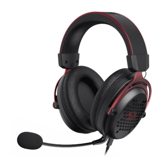 REDRAGON Over-Ear DIOMEDES Honeycomb 3.5mm AUX Gaming Headset - Black | Randcore