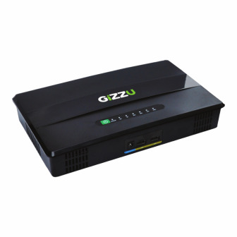 GIZZU 60W 69Wh 21600mAh Mini POE DC UPS LifePO4 - Black | Randcore