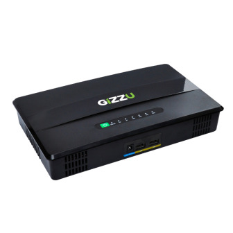 GIZZU 60W 65Wh 17600mAh Mini POE DC UPS Lithium - Black | Randcore