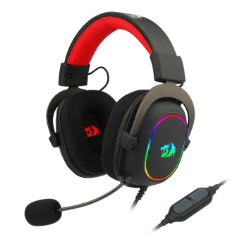 REDRAGON Over-Ear ZEUS-X USB RGB Gaming Headset - Black | Randcore