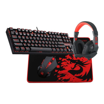 REDRAGON 4IN1 Mechanical Gaming Combo Mouse|Mouse Pad|Headset|Mechanical Keyboard | Randcore