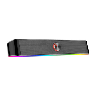 REDRAGON 2.0 Sound Bar ADIEMUS 2 x 3W RGB USB|Aux PC Gaming Speaker - Black | Randcore