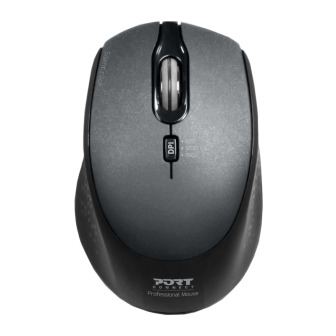 Port Connect Silent 1600DPI 3 Button Wireless Mouse - Black | Randcore
