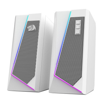 Redragon GS20W ANVIL 3W 2.0 RGB Stereo Desktop PC Speakers - White | Randcore