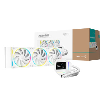 DeepCool LM360 ARGB 360mm AIO CPU Liquid Cooler - White | Randcore