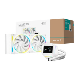 DeepCool LM240 ARGB 240mm AiO CPU Liquid Cooler - White | Randcore
