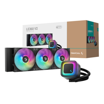 DeepCool LE360 V2 ARGB 360mm AIO Liquid Cooler - Black | Randcore