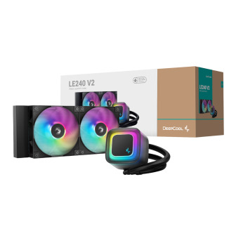 DeepCool LE240 V2 240mm ARGB AIO CPU Liquid Cooler - Black | Randcore