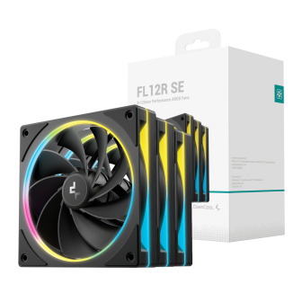DeepCool FL12R SE 3-in-1 ARGB 120mm PWM 3 Fan Pack - Black | Randcore