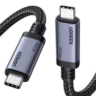 UGREEN USB4 Gen4 240W USB-C to USB-C Cable (Black) | Randcore