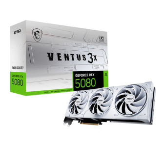 MSI GeForce RTX 5080 VENTUS 3X OC 16GB GDDR7 Graphics Card - White | Randcore