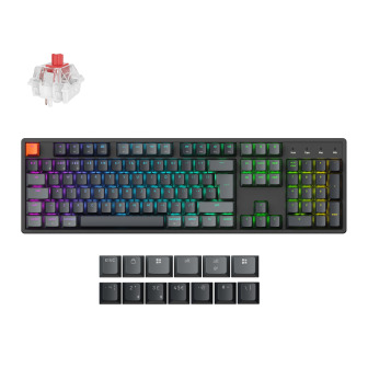 Keychron K10 QMK Full-size RGB Wireless Custom Mechanical Keyboard V.2 (Super RED Switch) – Black | Randcore