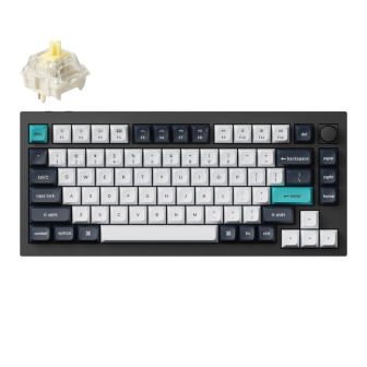 Keychron Q1 Max QMK/VIA RGB Wireless Custom Mechanical Keyboard (Gateron BANANA Switches) - Black | Randcore